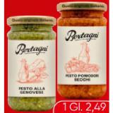 Bertagni Exklusiv bei SPAR Pesto Genovese oder Pomodori secchi SPAR 190 Gramm 1 Glas
