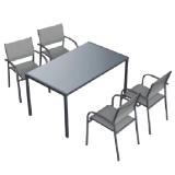 Beldano Gartentisch-Set „Paris“ 5-teiliges 0348021104 + 0348021101 Möbelix 1 Set