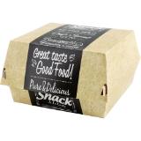 PapStar Hamburger Box Gross „Good Food“, Preisangabe ohne MwSt. (Preis inkl. MwSt. 12,59 €), METRO 50 Stück