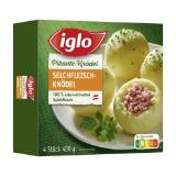 iglo pikante Knödel verschiedene Sorten oder Genießer Schmankerl Paprikahuhn mit Spiralen Maximarkt 1 Packung