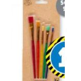 Promotion Bild von Pinsel-Set im bunten Design TEDi 5 Stück 1 Set