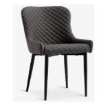 Esszimmerstuhl PEBRINGE grau/schwarz 3640124 JYSK