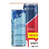 Red Bull Energy Drink, Sugarfree, Zero, Editions oder The ORGANICS by Red Bull verschiedene Sorten und jetzt nur für kurze Zeit: Glacier Edition Maximarkt 1 Dose