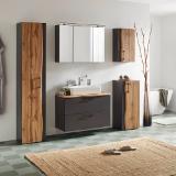 premium living Hochschrank 1803066601 oder Spiegelschrank inkl. Beleuchtung „TIMBER“ 1803066603 mömax 1 Stück