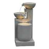 Dehner Polyresin-Brunnen 'Samson' Farbe grau Dehner 1 Stück