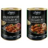 Deluxe Wildschwein- oder Hirschgulasch Lidl 400 Gramm 1 Dose