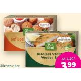 Biocool Bio-Geflügel-Snacks Hackbällchen oder Hähnchen-Schnitte Wiener Art Denns BioMarkt 200 Gramm 1 Packung