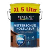VINCENT Wetterschutz-Holzlasur 408489 HELLWEG 5 Liter 1 Dose