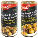 Sol & Mar Gefüllte grüne Oliven mit Paprika- oder Sardellenfüllung Lidl 1 Dose