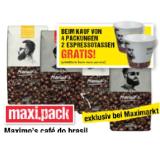 Maximo's café do brasil oder Espresso + 2 Maximo's Espresso- oder Kaffeetassen Maximarkt 500 Gramm 1 Packung