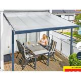 Gutta Terrassenüberdachung „Standard“, 300x300 cm weiß 248792 HELLWEG 1 Stück