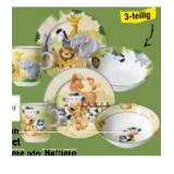Promotion Bild von RITZENHOFF Porzellan Kinderset Afrikatiere oder Hoftiere Maximarkt 3 Stück 1 Set