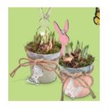 Oster-Arrangement Zinkgefäß, Schmetterling 1 Stück