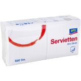aro  Servietten 1-lagig weiß 33x33cm, Preisangabe ohne MwSt. (Preis inkl. MwSt. 5,04 €), METRO 500 Stück 1 Packung