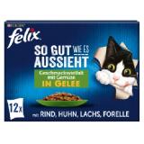 Purina Felix Katzennahrung versch. Sorten Fressnapf 12 Beutel 1 Packung