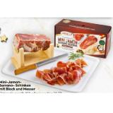 Mini-Jamon-Serrano- Schinken mit Block und Messer BILLA PLUS 950 Gramm 1 Packung