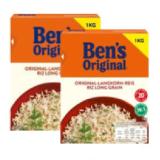 Bild von Ben's Original Spitzenlangkorn-Reis 10 Min., 20 Min. oder Kochbeutelreis Sutterlüty 1 Kilogramm 1 Packung