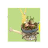 Oster-Arrangement Zinkgefäß, Gießkanne HOFER 1 Stück