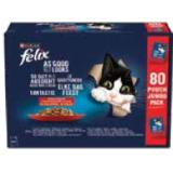 Felix 80er Pack Nassnahrung für Katzen, Countryside oder Mixed Selection DAS FUTTERHAUS 85 Gramm 80 Stück