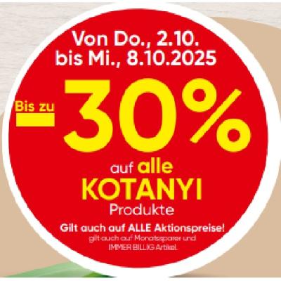 Bis zu -30% auf alle KOTANYI Produkte SPAR