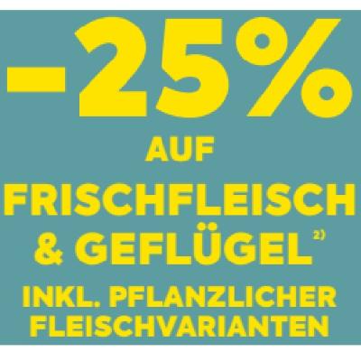 Promotion Bild von -25% AUF FRISCHFLEISCH & GEFLÜGEL INKL. PFLANZLICHER FLEISCHVARIANTEN BILLA PLUS