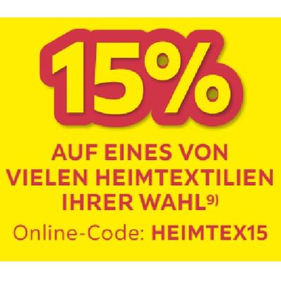 15% AUF EINES VON VIELEN HEIMTEXTILIEN IHRER WAHL Möbelix