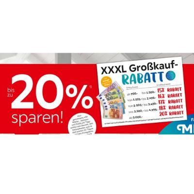 bis zu 20% sparen! XXXLutz