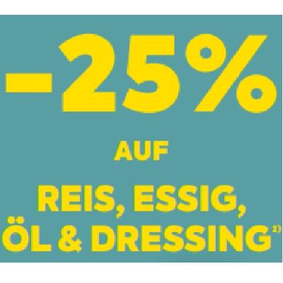 Promotion Bild von -25% AUF REIS, ESSIG, ÖL & DRESSING BILLA PLUS