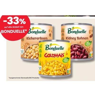 -33% auf alle Artikel von BONDUELLE MPREIS