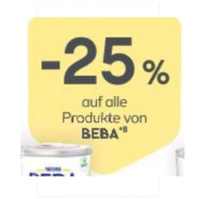 Promotion Bild von -25% auf alle Produkte von BEBA BIPA