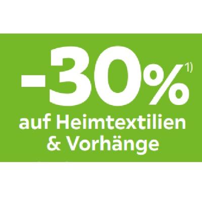 Promotion Bild von -30% auf Heimtextilien & Vorhänge mömax