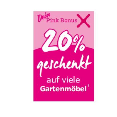 20% geschenkt auf viele Gartenmöbel mömax