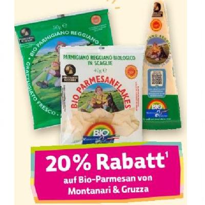 Promotion Bild von 20% Rabatt auf Bio-Parmesan von Montanari & Gruzza Denns BioMarkt
