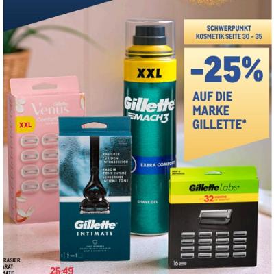 -25% AUF DIE MARKE GILLETTE METRO
