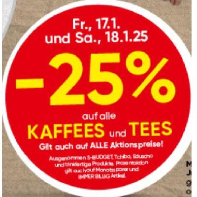 Bild von -25% auf alle KAFFEES und TEES SPAR