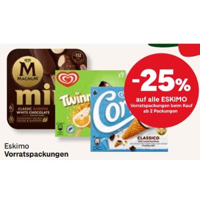 Promotion Bild von -25% auf alle ESKIMO Vorratspackungen beim Kauf ab 2 Packungen MPREIS