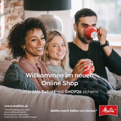 Promotion Bild von Jetzt 26% Rabatt* im neuen Melitta® Online Shop sichern!