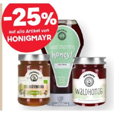 -25% uf alle Artikel von HONIGMAYR MPREIS