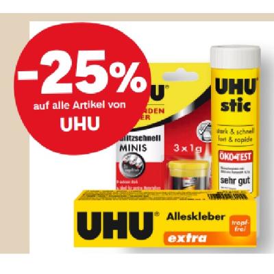 -25% auf alle Artikel von UHU MPREIS