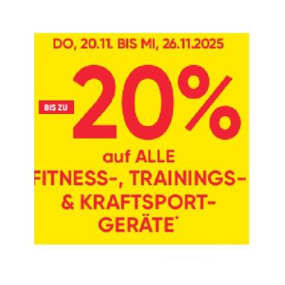 BIS ZU -20% auf ALLE FITNESS-,TRAININGS- & KRAFTSPORT-GERÄTE Maximarkt