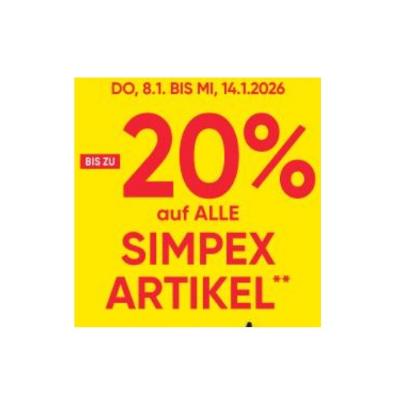 BIS ZU -20% auf ALLE SIMPEX ARTIKEL Maximarkt