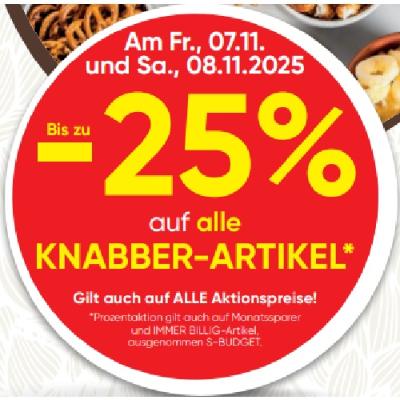 Bis zu -25% auf alle KNABBER-ARTIKEL SPAR Gourmet