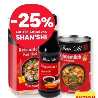 -25% auf alle Artikel von  SHAN'SHI MPREIS