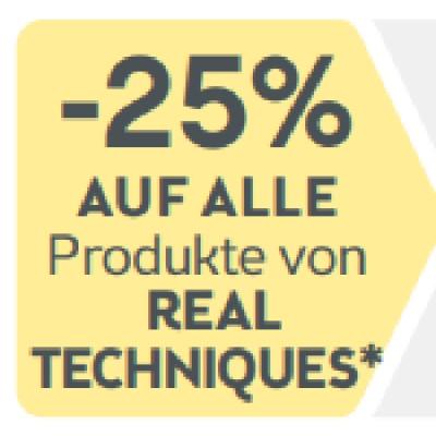-25% AUF ALLE Produkte von REAL TECHNIQUES BIPA