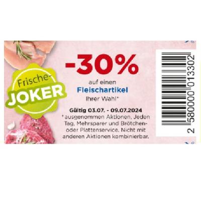 Promotion Bild von -30% auf einen Fleischartikel Ihrer Wahl Unimarkt