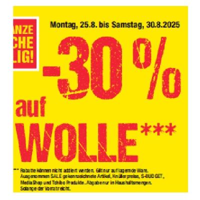 -30% auf WOLLE Maximarkt