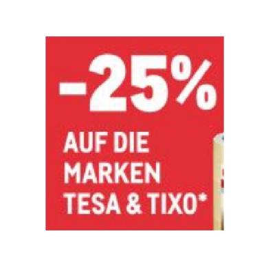 -25% AUF DIE MARKEN TESA & TIXO METRO