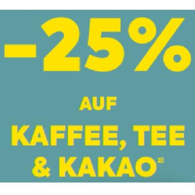 -25% AUF KAFFEE, TEE & KAKAO BILLA PLUS