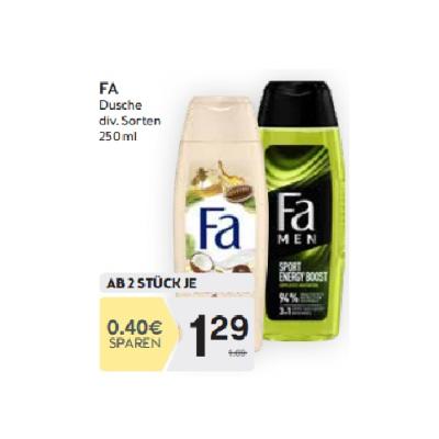Promotion Bild von ab 2 Stk Aktionspreis beim Kauf von FA Dusche, div. Sorten, 250 ml BIPA