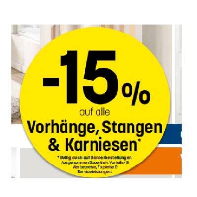 -15 % auf alle Vorhänge, Stangen & Karniesen Betten Reiter
